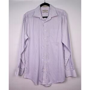 Nordstrom Trim Fit Wrinkle Free Striped Button Down Shirt Men’s Size 16 (34-35)